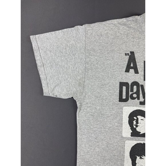 Rare Vintage Beatles Apple Music Hard Days Night Gray Shirt Promo Music Tour Art - Picture 5 of 12